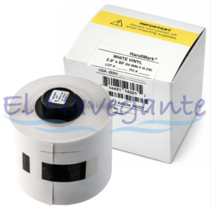 142271  Cinta de etiquetas HandiMark, Vinilo blanco.