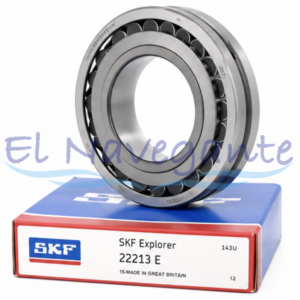 22213E SKF Rodamiento autocompensador de rodillos con funciones de relubrificación.