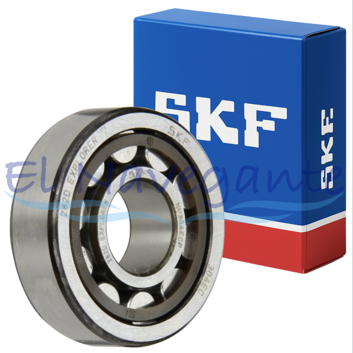 NU304ECP Rodamiento de rodillos cilíndricos de una hilera SKF, modelo NU.